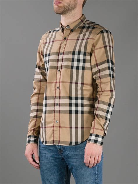 tan burberry shirt|Burberry shirts for men.